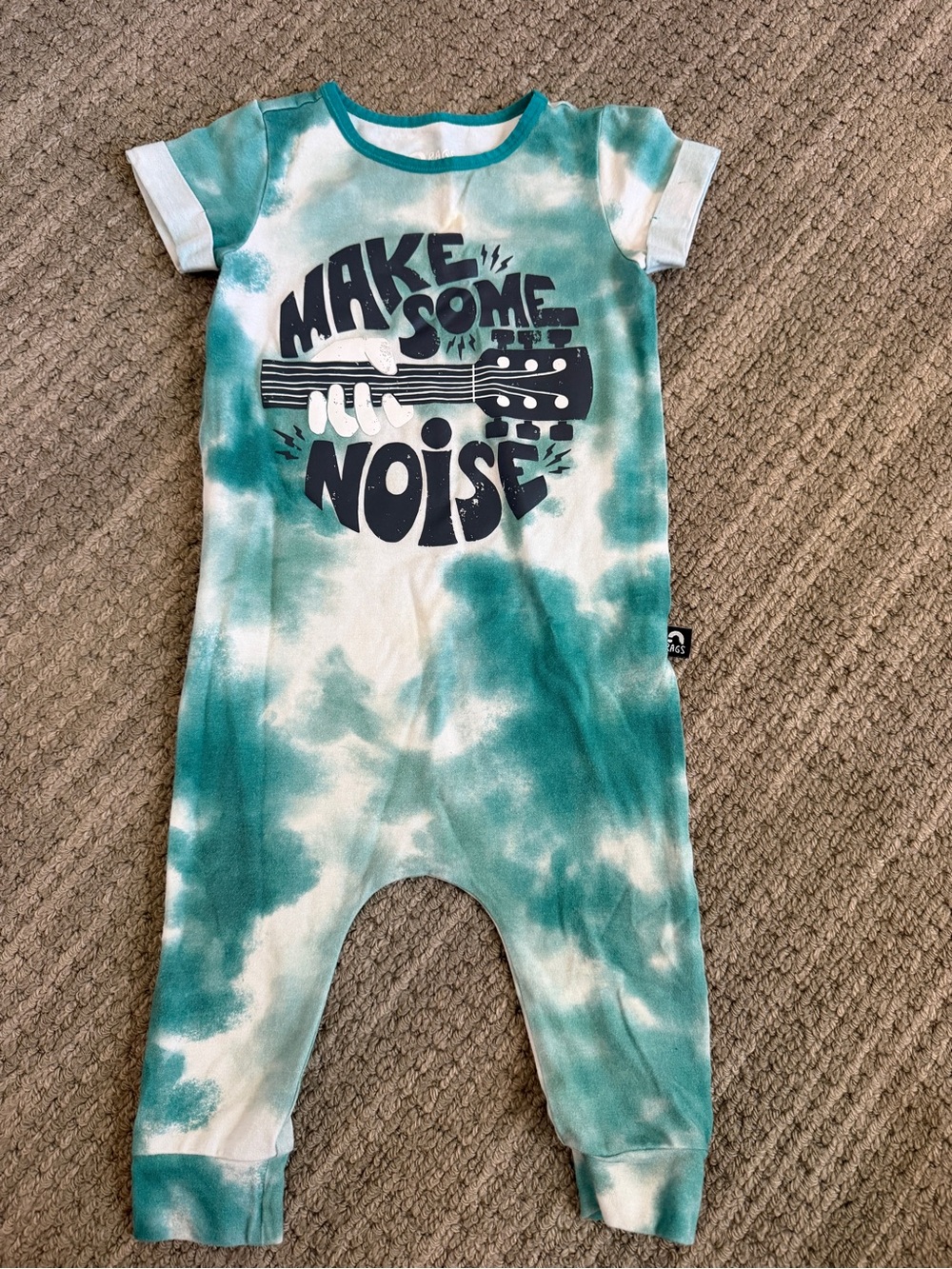 Make Some Noise Teal Tie-Dye Kids One-Piece RAGS 18-24mo